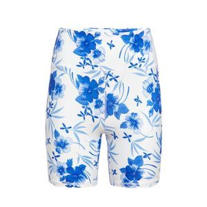 LoveShackFancy White and Blue Floral Bike Shorts Size XL